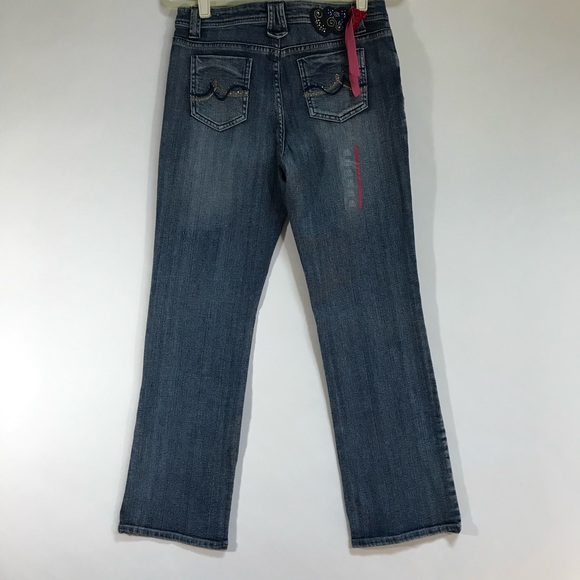 Arizona Jeans Bootcut rhinestone accents 14.5 Plus Junior - Picture 4 of 5